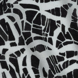 Lightweight Viscose-Linen Woven Print - Black and White Abstract - Mood Exclusive Shattered Glass