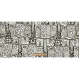 Lightweight Viscose-Linen Woven Print - Smoke Patchwork Doodles - Mood Exclusive Collector’s Botany