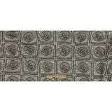 Lightweight Viscose-Linen Woven Print - Black and White Medallion and Geometric Squares - Mood Exclusive Small Heliocentric
