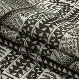 Lightweight Viscose-Linen Woven Print - Black and White Medallion and Geometric Squares - Mood Exclusive Small Heliocentric