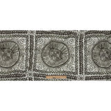 Lightweight Viscose-Linen Woven Print - Black and White Medallion and Geometric Squares - Mood Exclusive Large Heliocentric
