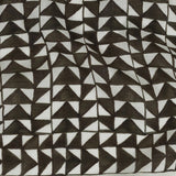 Lightweight Viscose-Linen Woven Print - Black and White Triangle Paths - Mood Exclusive Large Inverted Opposites