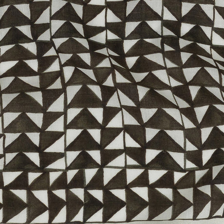 Lightweight Viscose-Linen Woven Print - Black and White Triangle Paths - Mood Exclusive Large Inverted Opposites