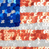 Vintage Large American Flag Beaded and Sequins Applique