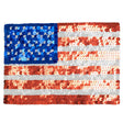 Vintage Large American Flag Beaded and Sequins Applique