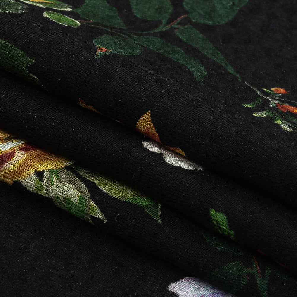 Mood Exclusive Black Rosaceous Resolution Spotted Viscose Jacquard