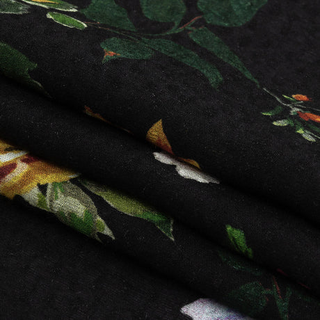 Mood Exclusive Black Rosaceous Resolution Spotted Viscose Jacquard