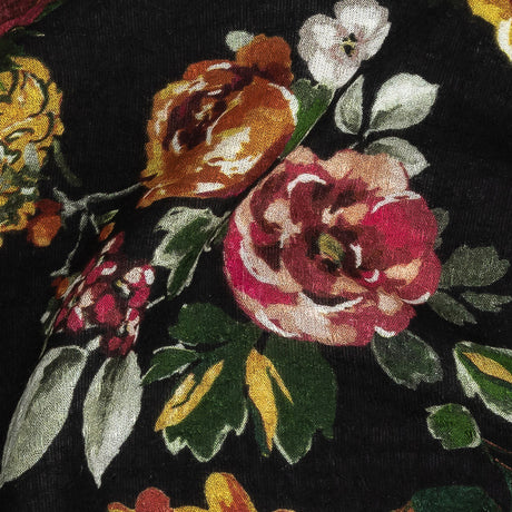 Mood Exclusive Black Rosaceous Resolution Spotted Viscose Jacquard