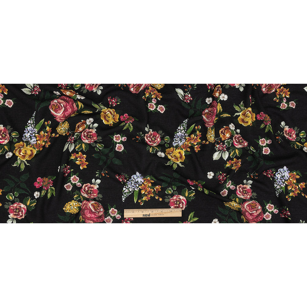 Mood Exclusive Black Rosaceous Resolution Spotted Viscose Jacquard