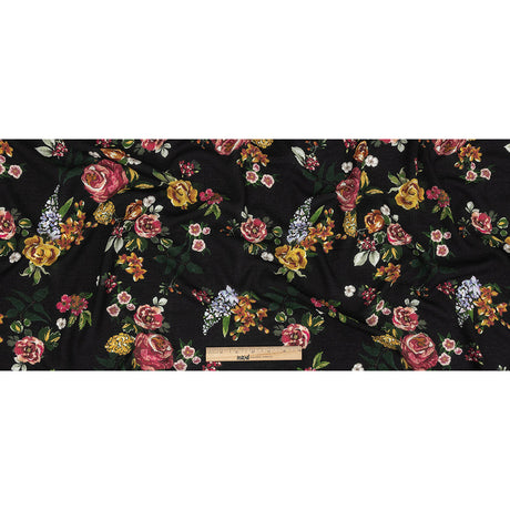 Mood Exclusive Black Rosaceous Resolution Spotted Viscose Jacquard