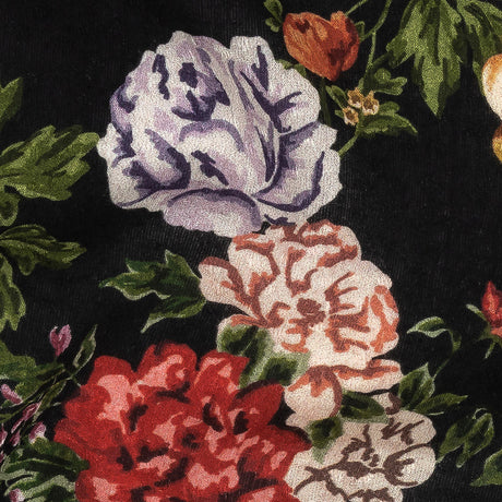 Mood Exclusive Black Floriferous Fantasy Spotted Viscose Jacquard
