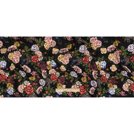 Mood Exclusive Black Floriferous Fantasy Spotted Viscose Jacquard