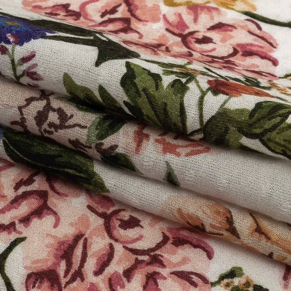 Mood Exclusive White Floriferous Fantasy Spotted Viscose Jacquard