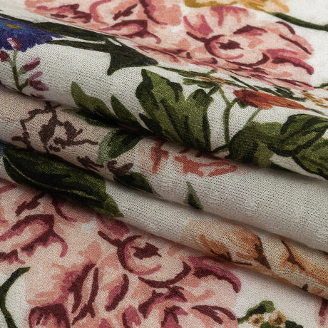 Mood Exclusive White Floriferous Fantasy Spotted Viscose Jacquard