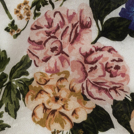 Mood Exclusive White Floriferous Fantasy Spotted Viscose Jacquard