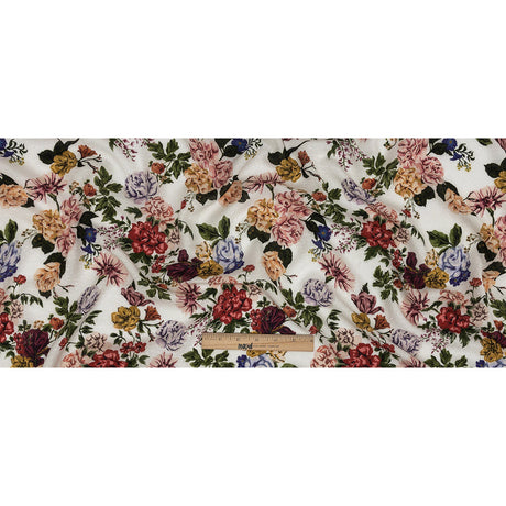 Mood Exclusive White Floriferous Fantasy Spotted Viscose Jacquard