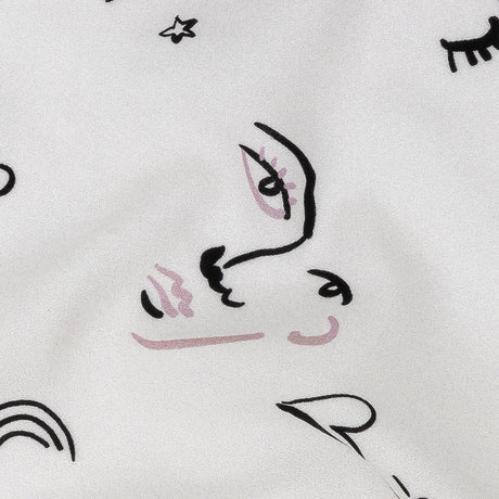 Mood Exclusive White Pictogram Pleasure Drapey Viscose Woven