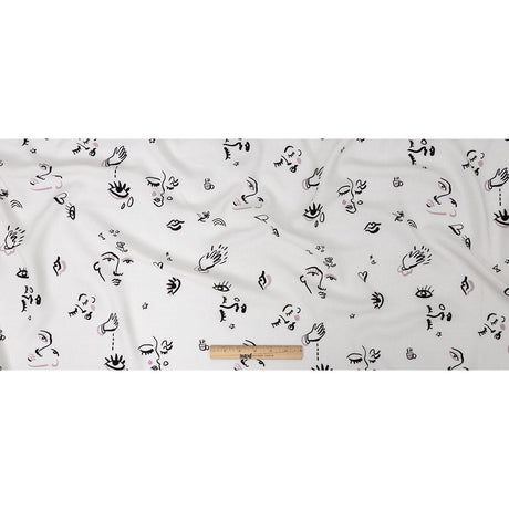 Mood Exclusive White Pictogram Pleasure Drapey Viscose Woven