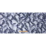 Rayon Batiste Print - Light Blue Birds and Leaves - Mood Exclusive Cockatoo Collective