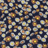 Rayon Batiste Print - Navy Floral - Mood Exclusive Navy Lazy Daisy Days