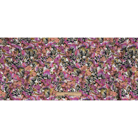 Rayon Batiste Print - Pink and White Butterflies - Mood Exclusive Pastel Papillon