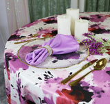 Round Scuba Tablecloth 132" Splatter Garden