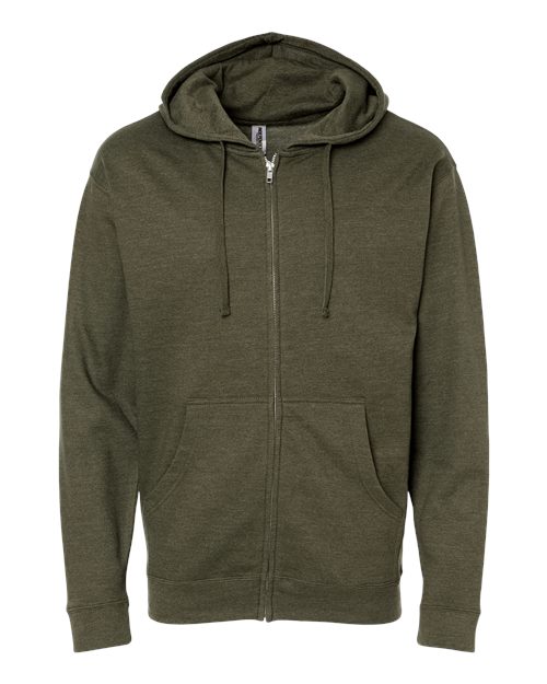 Midweight Full-Zip Hooded Sweatshirt