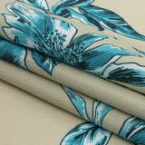 Cotton Poplin Print - Aqua Floral - Mood Exclusive Seaside Serenity