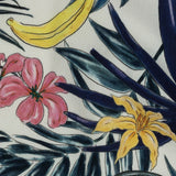 Stretch Cotton Twill Print - Navy Palm Leaves and Fruit - Mood Exclusive Fruitful Circumstances