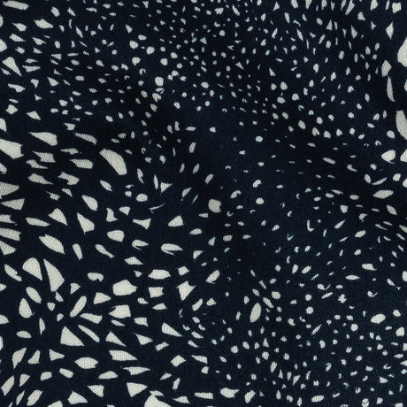 Mood Exclusive Navy Windswept Fields Stretch Cotton Sateen