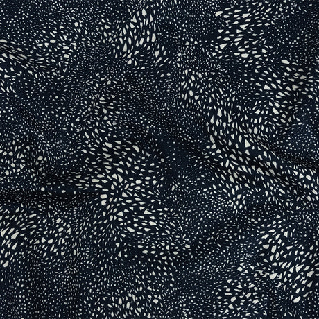 Mood Exclusive Navy Windswept Fields Stretch Cotton Sateen