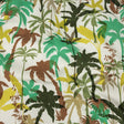 Mood Exclusive White Paradise Palms Stretch Cotton Sateen