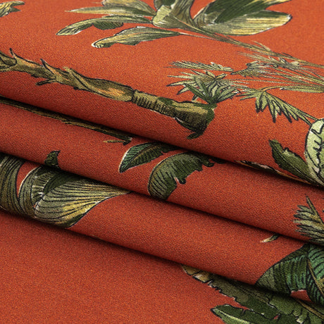 Mood Exclusive Red Orange Heart of Palm Stretch Cotton Sateen