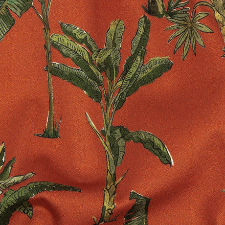 Mood Exclusive Red Orange Heart of Palm Stretch Cotton Sateen