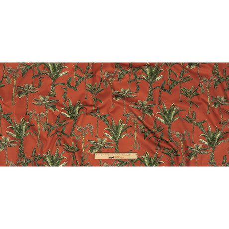 Mood Exclusive Red Orange Heart of Palm Stretch Cotton Sateen