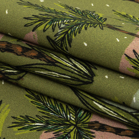 Mood Exclusive Olive Island Oasis Stretch Cotton Sateen
