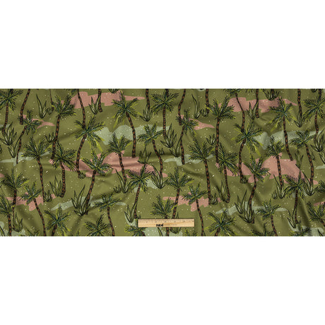 Mood Exclusive Olive Island Oasis Stretch Cotton Sateen