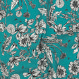Mood Exclusive Turquoise Dandelion Drift Stretch Cotton Woven