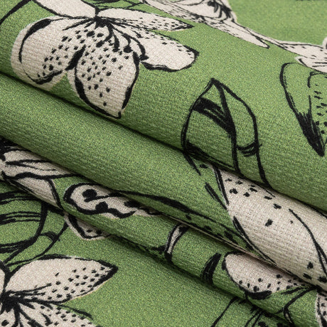 Mood Exclusive Green Warning Spots Stretch Cotton Woven