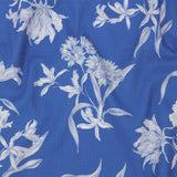Mood Exclusive Cobalt Blue Camellia Mirage Stretch Cotton Woven