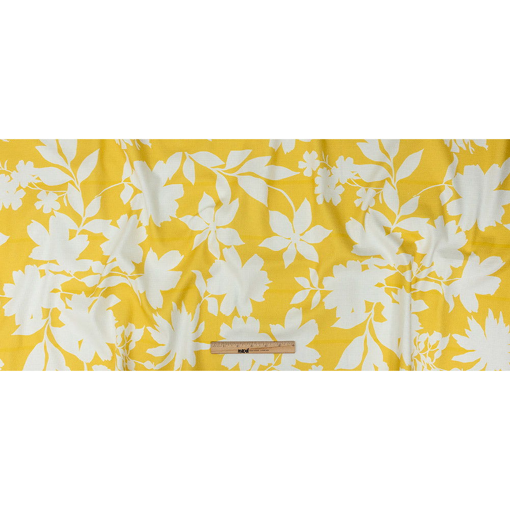 Mood Exclusive Yellow Sultry Silhouettes Stretch Cotton Woven