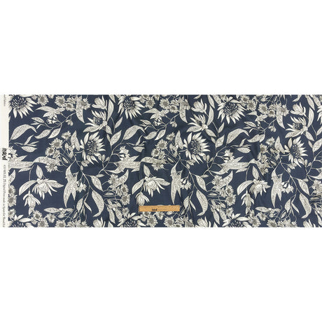 Mood Exclusive Blue Illustrated Cultivation Stretch Cotton Woven