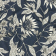Mood Exclusive Blue Illustrated Cultivation Stretch Cotton Woven