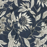 Mood Exclusive Blue Illustrated Cultivation Stretch Cotton Woven