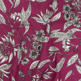 Mood Exclusive Pink Illustrated Cultivation Stretch Cotton Woven