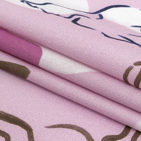 Mood Exclusive Pale Pink Gestural Expressions Stretch Cotton Poplin