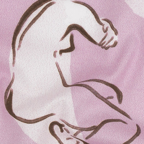 Mood Exclusive Pale Pink Gestural Expressions Stretch Cotton Poplin