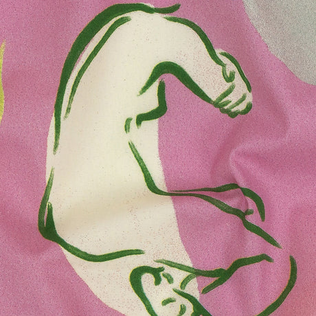 Mood Exclusive Hot Pink Gestural Expressions Stretch Cotton Poplin