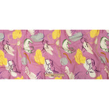 Mood Exclusive Hot Pink Gestural Expressions Stretch Cotton Poplin