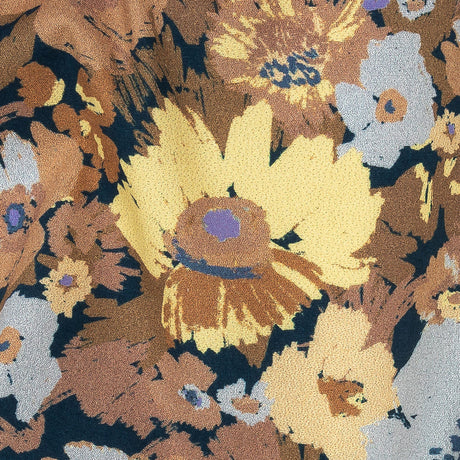 Mood Exclusive Marine Blue Zinnia Pop Stretch Cotton Poplin
